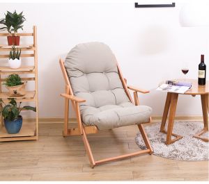 Ghế lười gỗ sồi - Ghi xám tiện lợi
