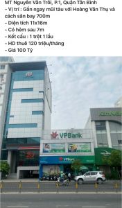 Chỉ 1 căn duy nhất 2 MT Nguyễn Văn Trỗi. P.1. Q.Tân Bình.